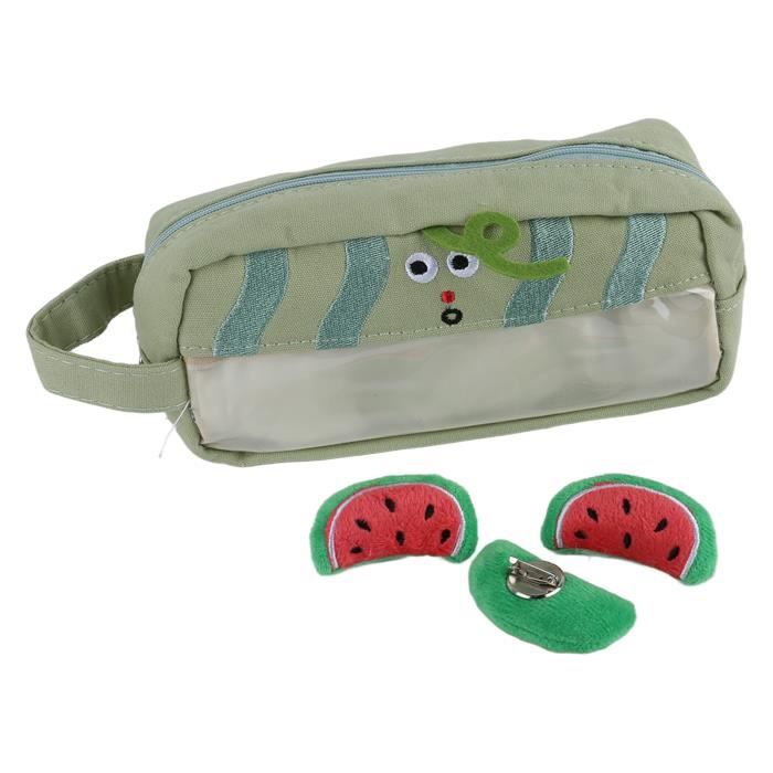 Trousse Dessin Animé Mignon Bus Sur Toile Fermeture Éclair étui à Crayons Maquillage Sac