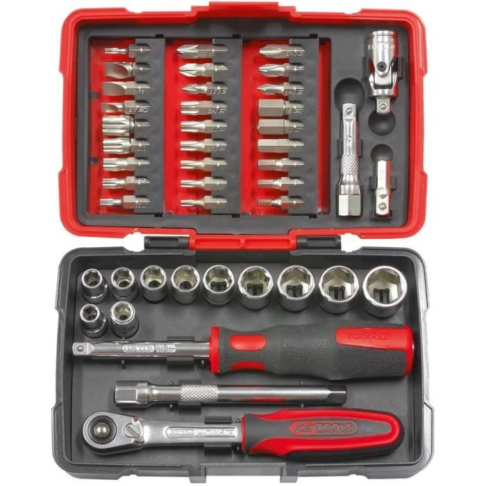 Coffret de douilles et accessoires ULTIMATE® 1/4 44 pièces - KS Tools 922.0644 - Malette cliquet