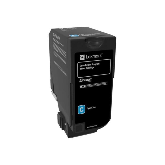 LEXMARK Cartouche toner Lexmark – Cyan – Laser – Rendement Standard – 3000 Pgs