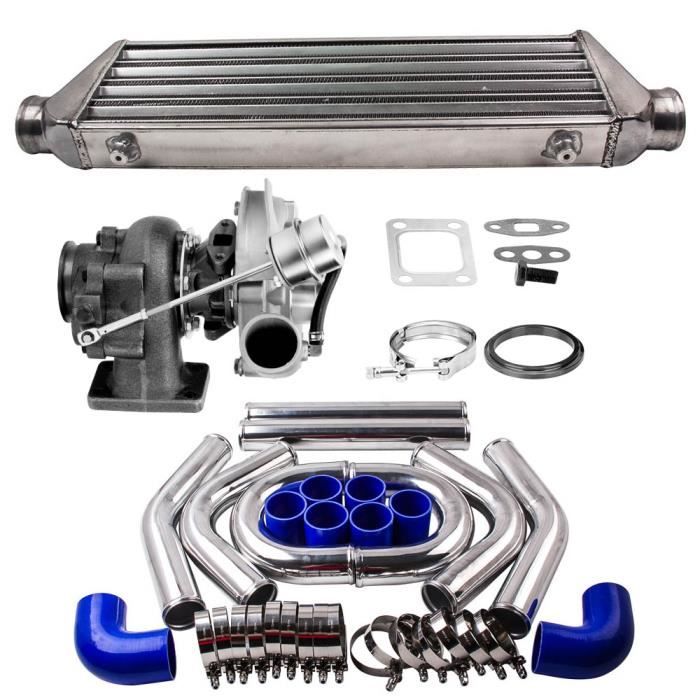 T3 T4 Universal Turbo 0.63 A/R + Intercooler + 2.5 64mm Intercooler Piping Kit