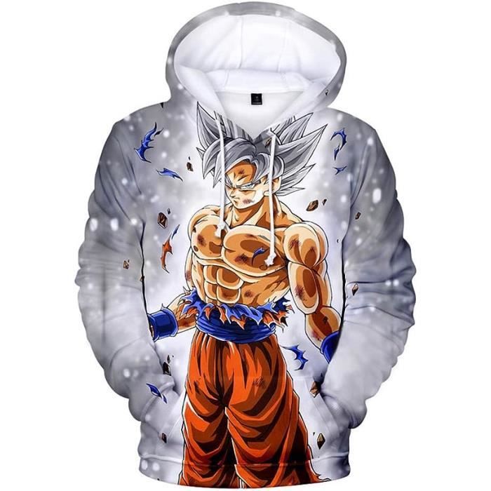 Designs Dragon Ball Sweat a Capuche Sweat Shirt Enfant Homme Pull a Capuche 3D Dragon Ball Super Blanc Cdiscount Pret a Porter