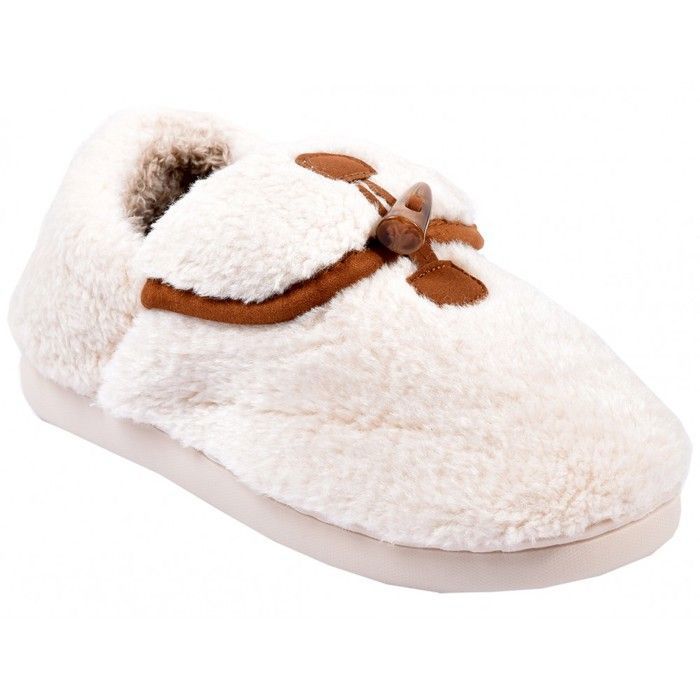 Chausson Femme COCOONING OZABI MD8697 ECRU Fourr es et