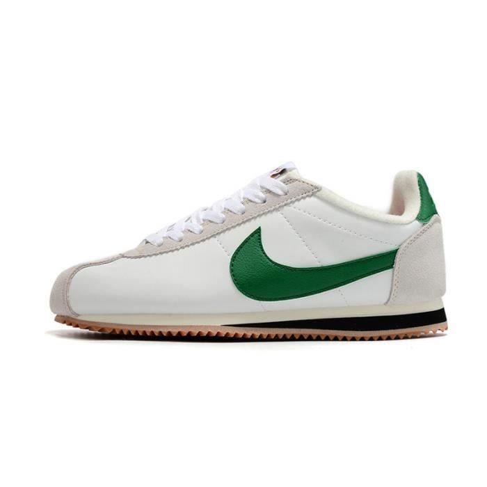 Nike cortez shop blanche et verte