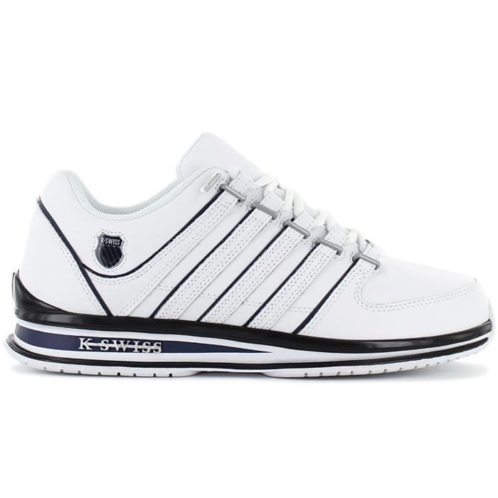 K-SWISS K-Swiss Rinzler - Hommes Cuir Sneakers Baskets Chaussures Blanc 01235-139-M