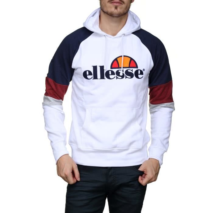 Sweat Ellesse Eh H Hoodie Tricol Blanc Bleu Blanc Cdiscount Pret A Porter