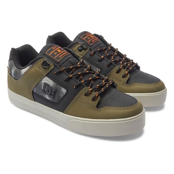 DC Shoes Basket Homme DC Shoes Pure WNT - Black Olive Night - Plat - Lacets