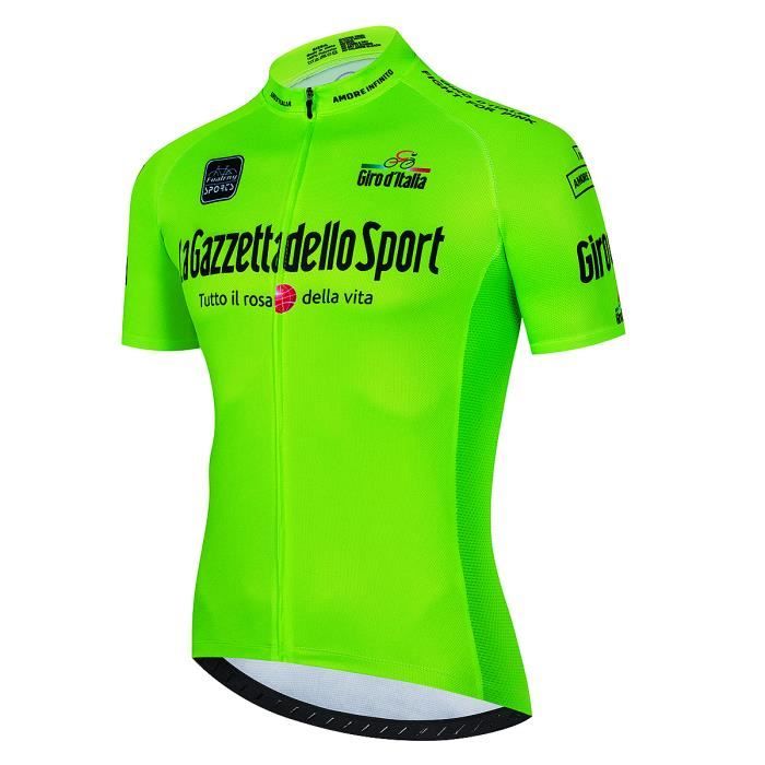 Maillot De Cyclisme Homme - Manches Courtes, Respirant Et Séchage Rapide - Idéal Vélo Route & VTT