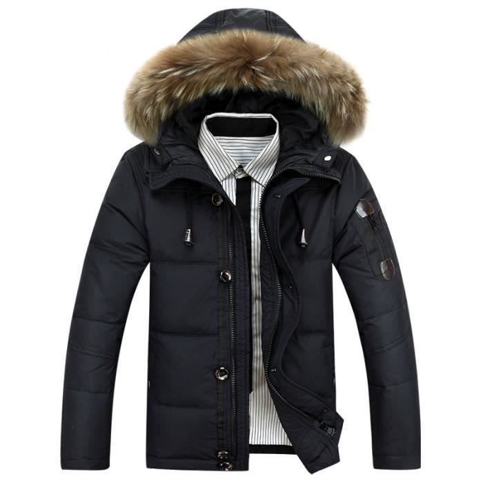 Doudoune fourrure 2025 homme de marque