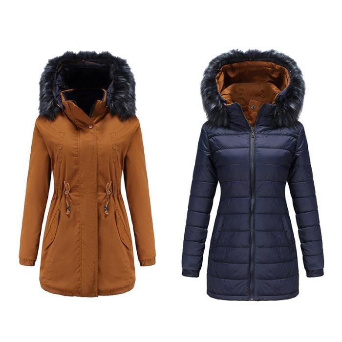 Parka femme deals capuche amovible