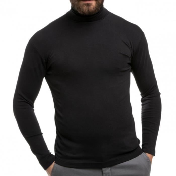 NACOZ sous-vêtement Thermique à col roulé et Manches Longues pour Homme Coupe ajustée 