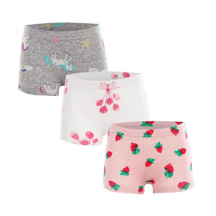 Lot de 3 Culottes d'enfant Souple en Coton sous-vêtements Varié pour Petit  fille Slip Cyan clair secondaire Cyan clair secondaire - Cdiscount  Prêt-à-Porter