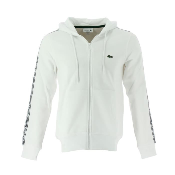 Sweat a capuche lacoste blanc sale