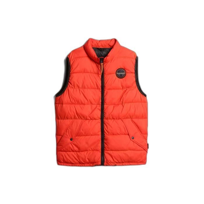 Doudoune sans manches Napapijri A Tromsso dyed red mbo Dyed red mbo Cdiscount Pret a Porter