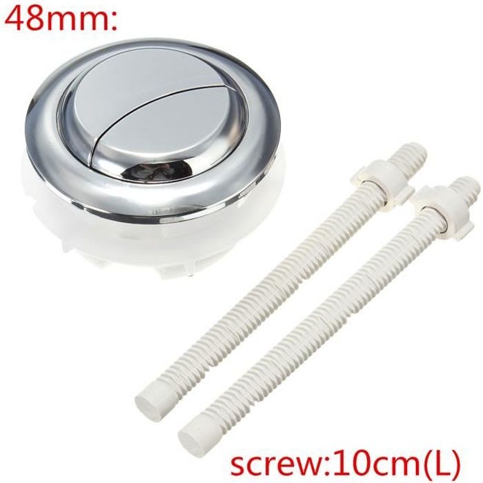 wc chasse d eau toilette eau reservoir bouton poussoir 2 rods pour 48mm trou cdiscount bricolage