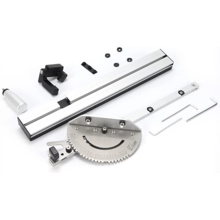 Guide Coupe Onglet Jauge à Onglets Robuste Pour Scie à Table Avec 27 Butées D'angle Pour Coupes Jauge A Onglets De Précision