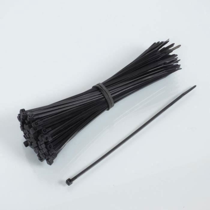 Colliers de serrage en nylon 9 x 750 mm noir 50 pcs