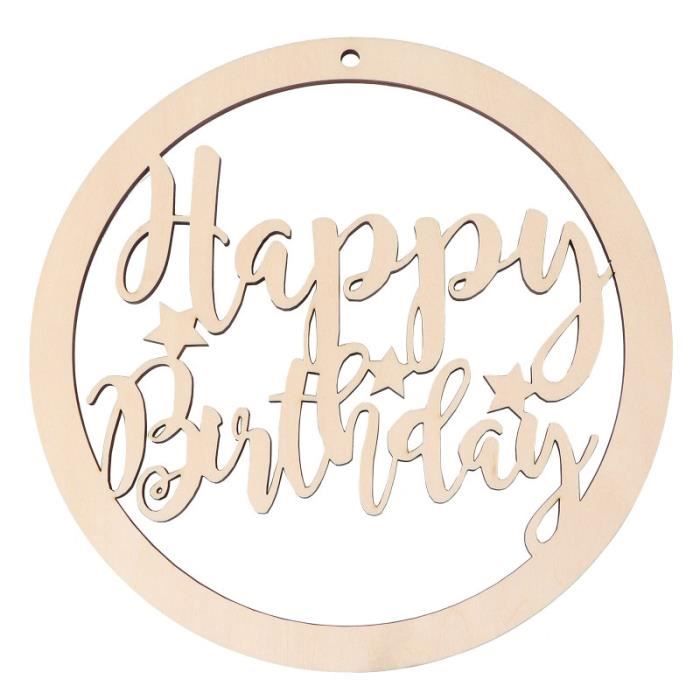 1pc Joyeux Anniversaire Etiquette En Bois Anglais Lettres Scene Plaque Decorative Kaki Cdiscount Beaux Arts Et Loisirs Creatifs