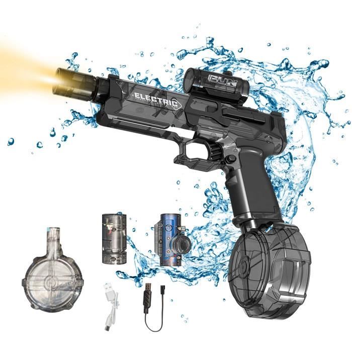 Pistolet à Eau Électrique 500 Ml - Portée 6 M, LED, Rechargeable 1200 MAh | Pour Enfants +14 Ans Et Adultes - 5