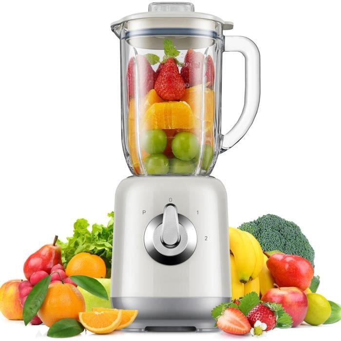 Blender, Mixeur Smoothie Avec 6 Lames En Acier Inoxydable, Multi Angle ...