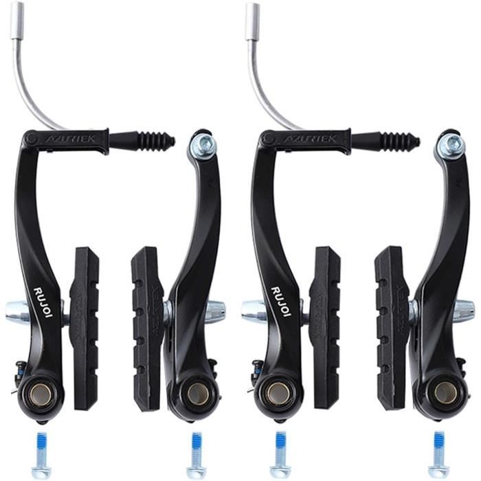 Jeu De Freins Avant Vélo BMX AltaLine - Frein Sur Jante Noir - Alliage - Câbles Inclus