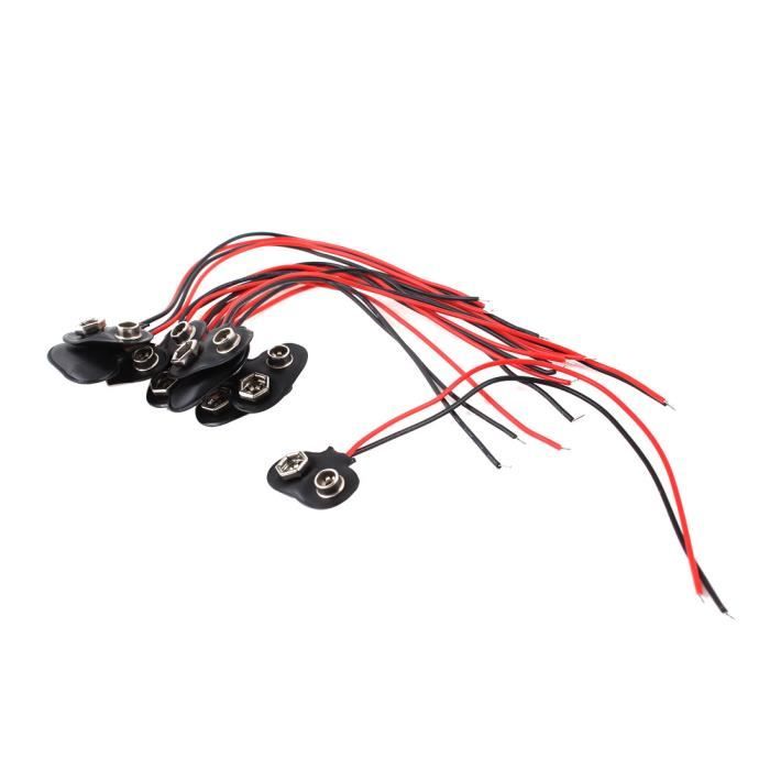 10pcs Cable Rouge Noir Pu Je Coque Type 9v Batterie Connecteurs Agrafe Achat Vente Batterie Domotique 10pcs Cable Rouge Noir Simili Cdiscount