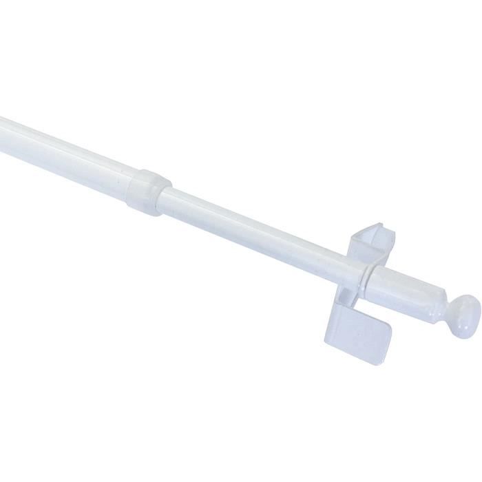Tringle Autobloquante Extensible Ateliers28 - Longueur 80-110 Cm, Embout Boule, Décor Laiton - Pour Rideaux Légers - 4