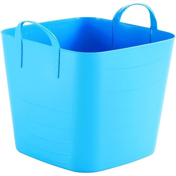 Life Story Panier en Plastique - Parfait comme bac de rangements ou Panier à Linge - Convient comme bac de Rangement Jouets Enfants - Multifonction - 25L - 41×35×34.5 cm
