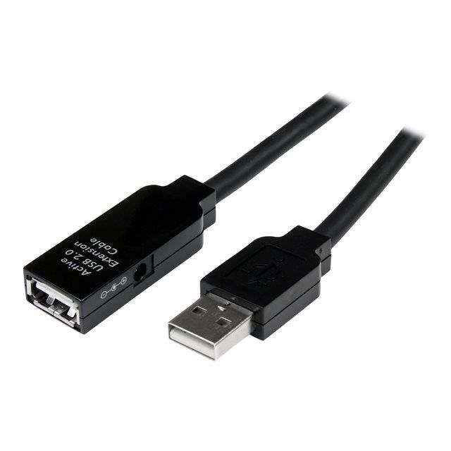 STARTECH.COM Câble Répéteur Active USB 2.0 - M vers F - Rallonge / Extension USB 2.0 Actif - 1x USB A (M) 1x USB A (F) - 10 m - Noir