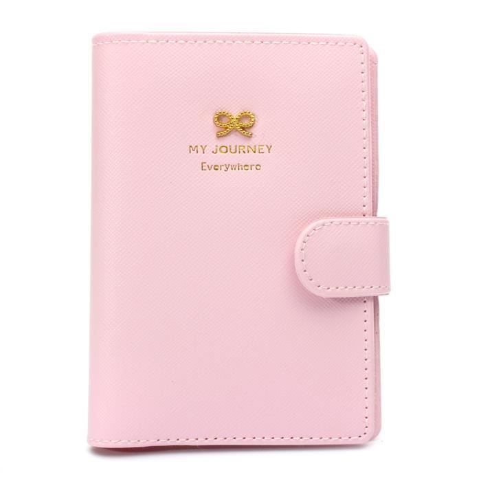 2 Pochettes Passeport Français Avec Blocage RFID - Cuir PU, Rose Et Gris, Protection Contre Le Vol De Données - 5