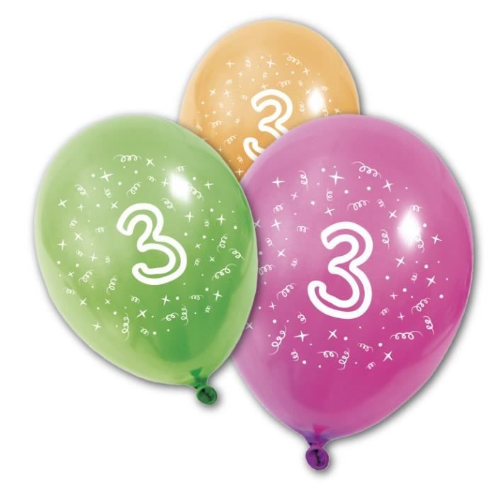 Ballon Anniversaire 3ans X8 Ref Ba1003 Cdiscount Maison Ballon Anniversaire 3ans X8 Ref Ba1003 Cdiscount Maison