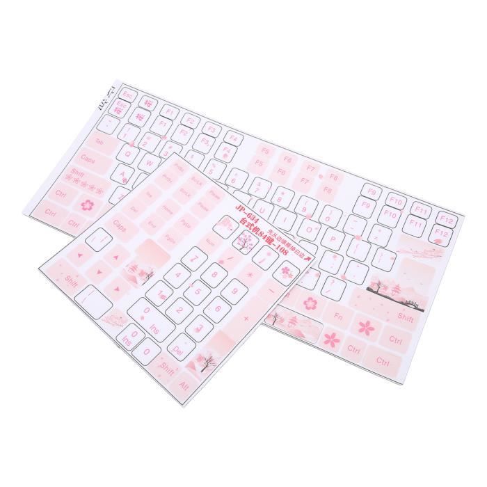 TMISHION Autocollants pour clavier Clavier Mécanique Clear English ...