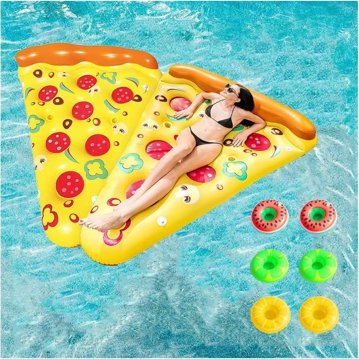 Hamac Gonflable à Eau Avec Porte-gobelet - Chaise De Piscine, Matelas Flottant Confortable Avec Coussin Tête Amovible, Idéal été