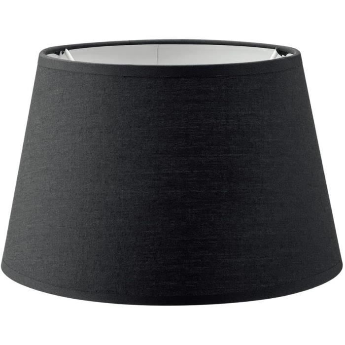 Lampe à poser en céramique noire et abat-jour nuage 22x22x28cm Couleur noir & blanc Wadiga | La Redoute