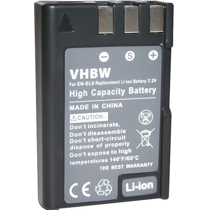 Batterie 900mAh (7.2V) pour NIKON D5000 remplaçant EN-EL9 EN-EL9a, pour modèles D40 D40x D60 D3000 D 40 40x 60 x 3000