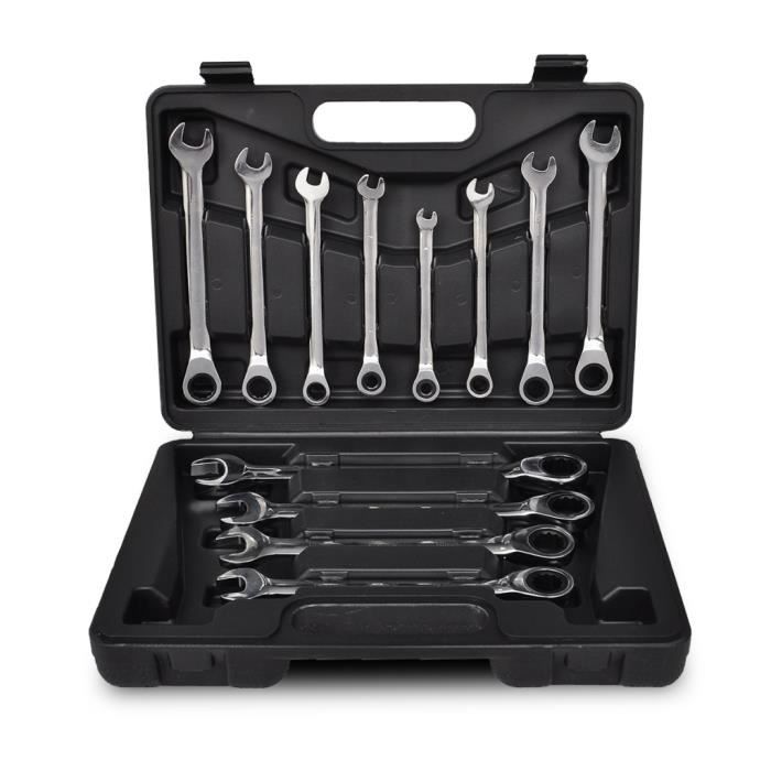 VidaXL Jeu de clés à cliquet 12 pcs