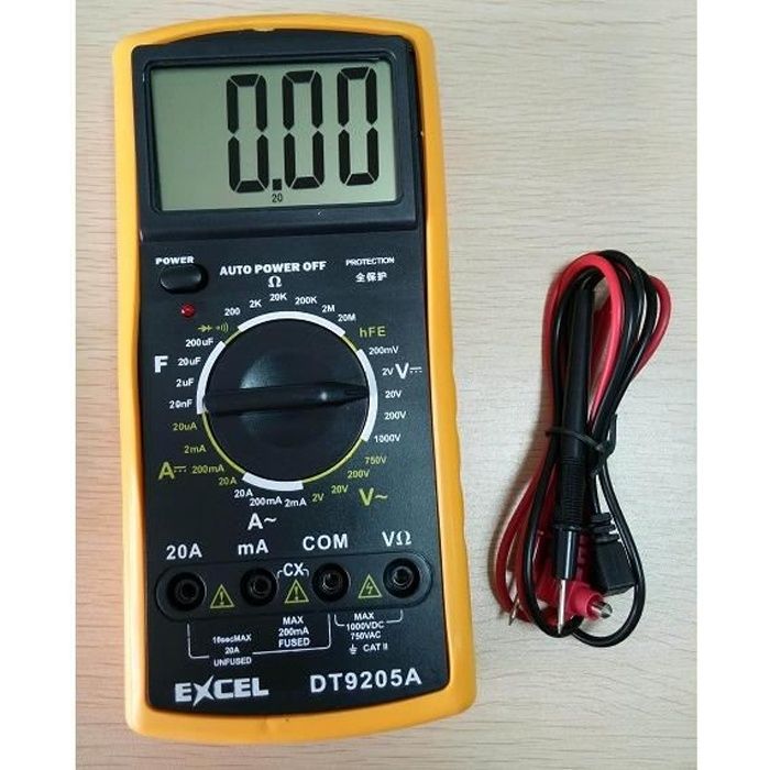 XCSOURCE EXCEL DT9205A multimètre numérique Voltmètre Ohmmètre Ampèremètre Capacité testeur SG143-SZ