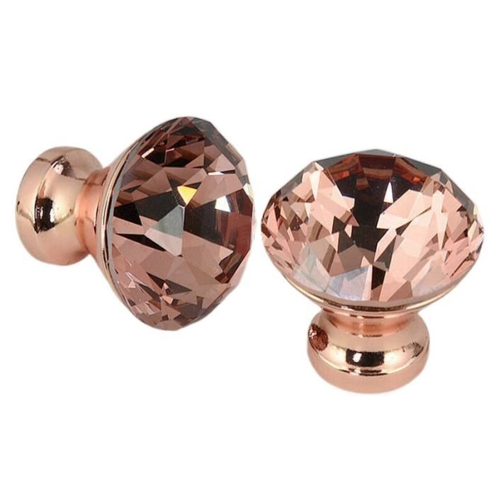 16PCS 30 mm Bouton de Meuble Cristal,Poignée Bouton de Porte Placard