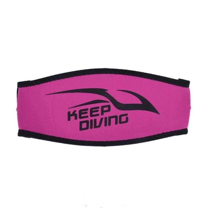 Dovewill Sangle de masque de plongée confortable en néoprène pour sports nautiques 22 x 9 cm Noir/argenté