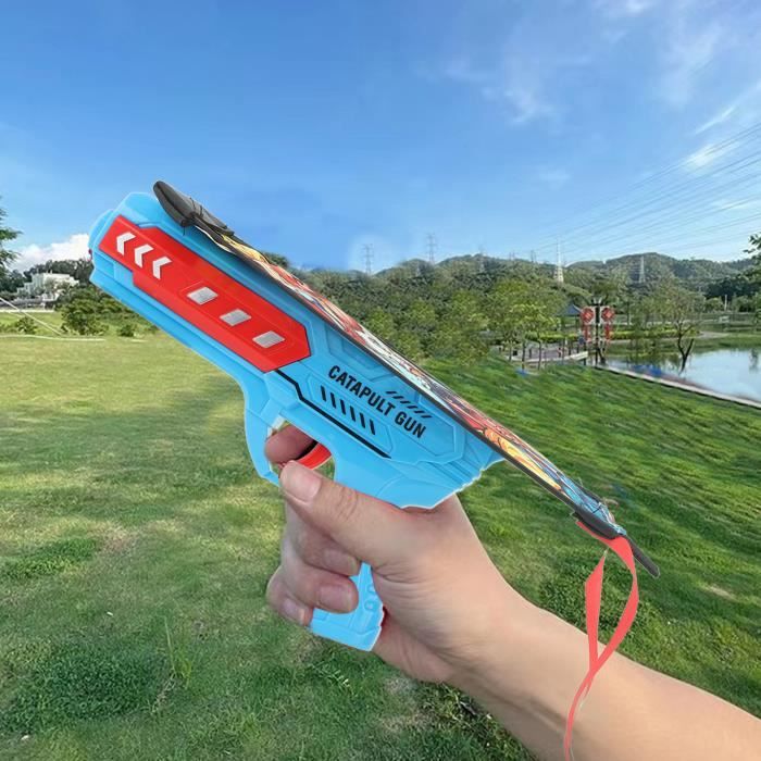 JEXOWIQ Lanceur De Frisbee – 3 Pièces Avec Poignées Et Hélices – Jeu Extérieur Pour Enfants Dès 5 Ans – Cadeau Anniversaire Idéal