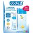 DODIE biberons anti colique Initiation lot de 2 270ml BLEU COSMONAUTE 0-6 mois ronde d/ébit 2