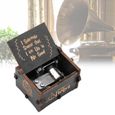 Boîte mécanique à musique à manivelle en bois Cadeau musical pour anniversaire-fête Décor pour chambre(Harry Potter) HB057-1