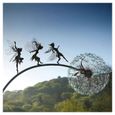 4pcs Sculpture de fées pissenlits, Décoration de jardin, pelouse, cadeau de pendaison de crémaillère Décoration photographique-1