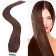 18" Extensions de Cheveux Bande adhésive Ruban adhésif – #04 Marron chocolat – 45cm - 20pcs - Extensions en cheveux humains-1