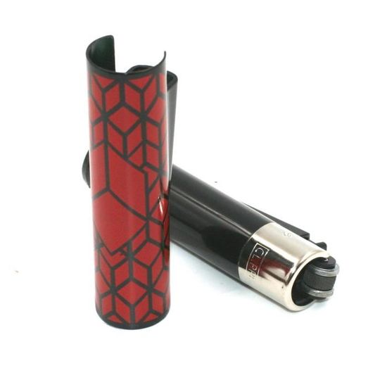 Mini Clipper non imprimé de couleur noir avec étui métal motif vintage Rose