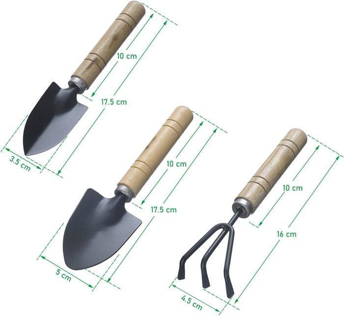 Set de jardinage enfants 3 pc vert