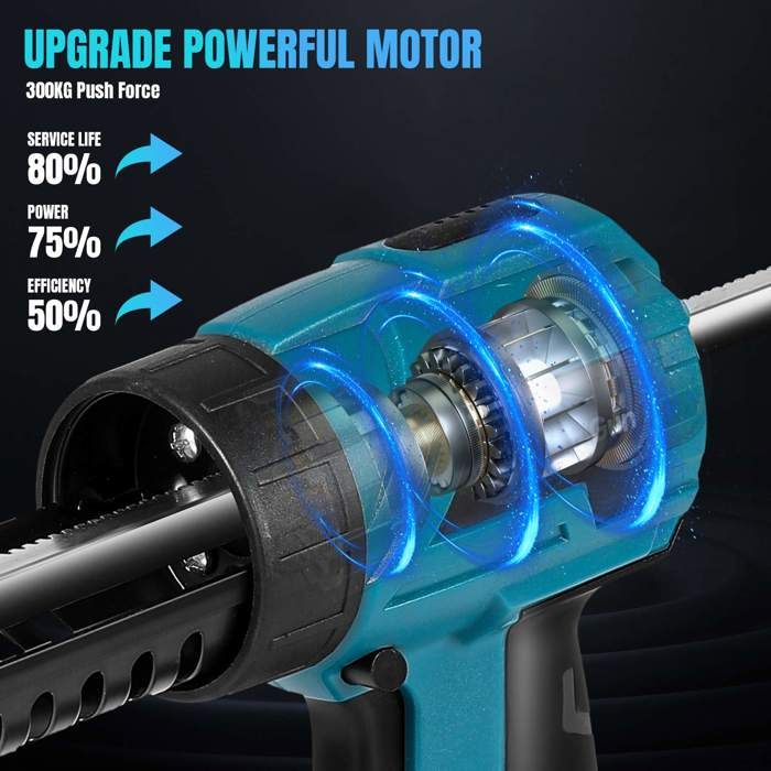 Pistolet à Silicone Sans Barre De Poussée – Pour Cartouche Standard, Prise En Main Top