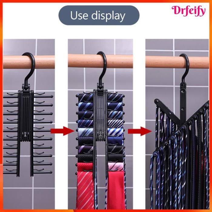 Porte-Cravates - MAD - Multifonction 20 Rangs - Clips Antidérapants