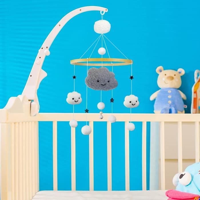 Arc-en-ciel Lit bébé mobile bébé en bois chambre d'enfant fille