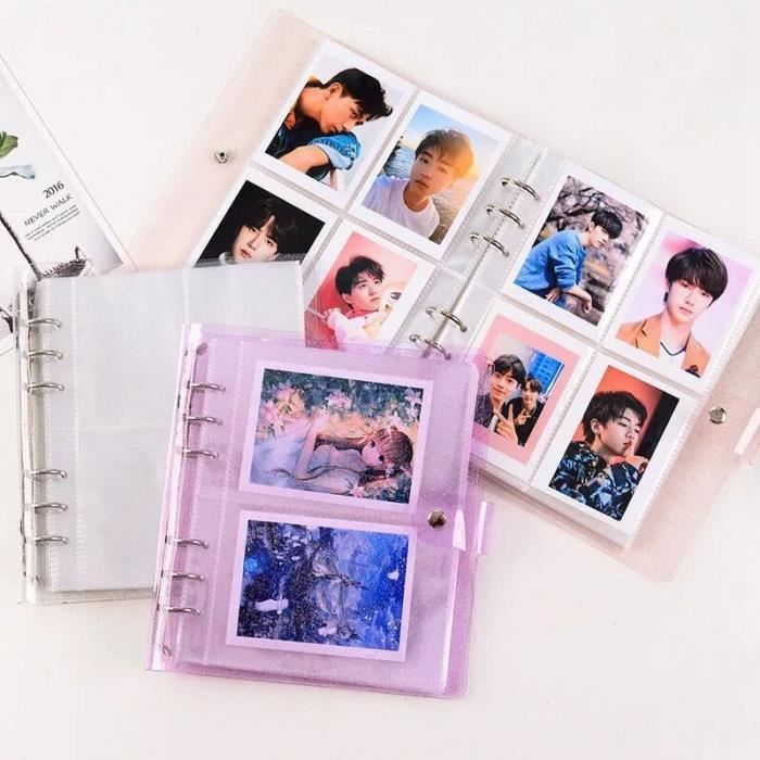 Muteitt Classeur Cartes Photo Kpop Lot De 2 - Mini Album 64 Pochettes, Porte-Cartes Mignon Pour Collection