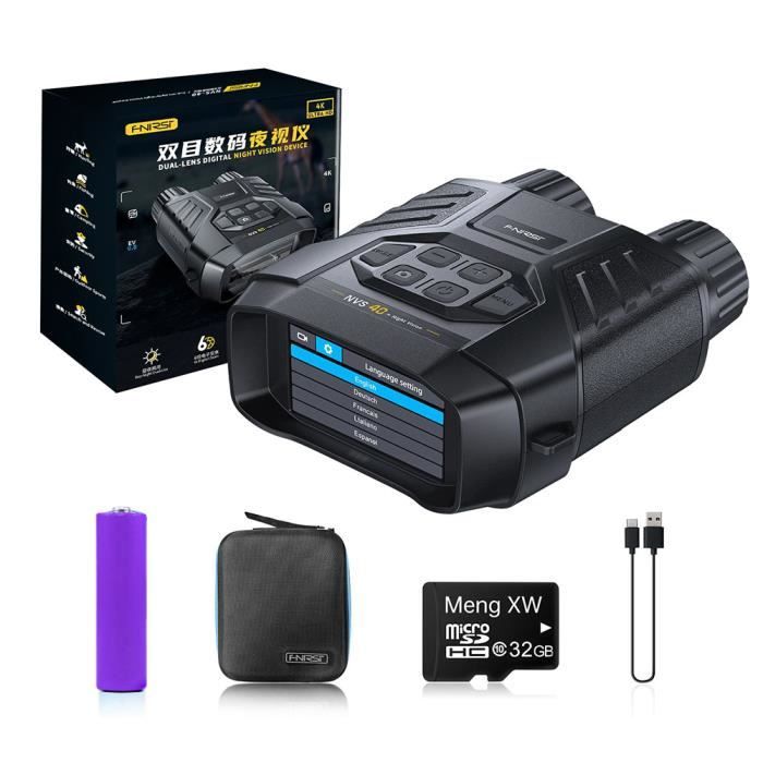 Monoculaire Vision Nocturne 4K - Zoom 28x, Batterie 3600mAh, écran IPS, Enregistrement Photo/vidéo